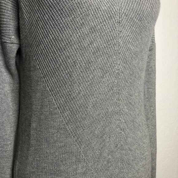 WHBM v neck gray cashmere blend sweater tunic size Medium - Picture 3 of 14